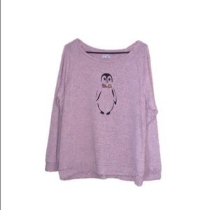 Pink penguin sweater w/ bow tie sequence sz18/20